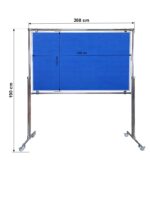 Tablica tekstylna dwustronna w stelażu 250x100x190cm - obrazek 4
