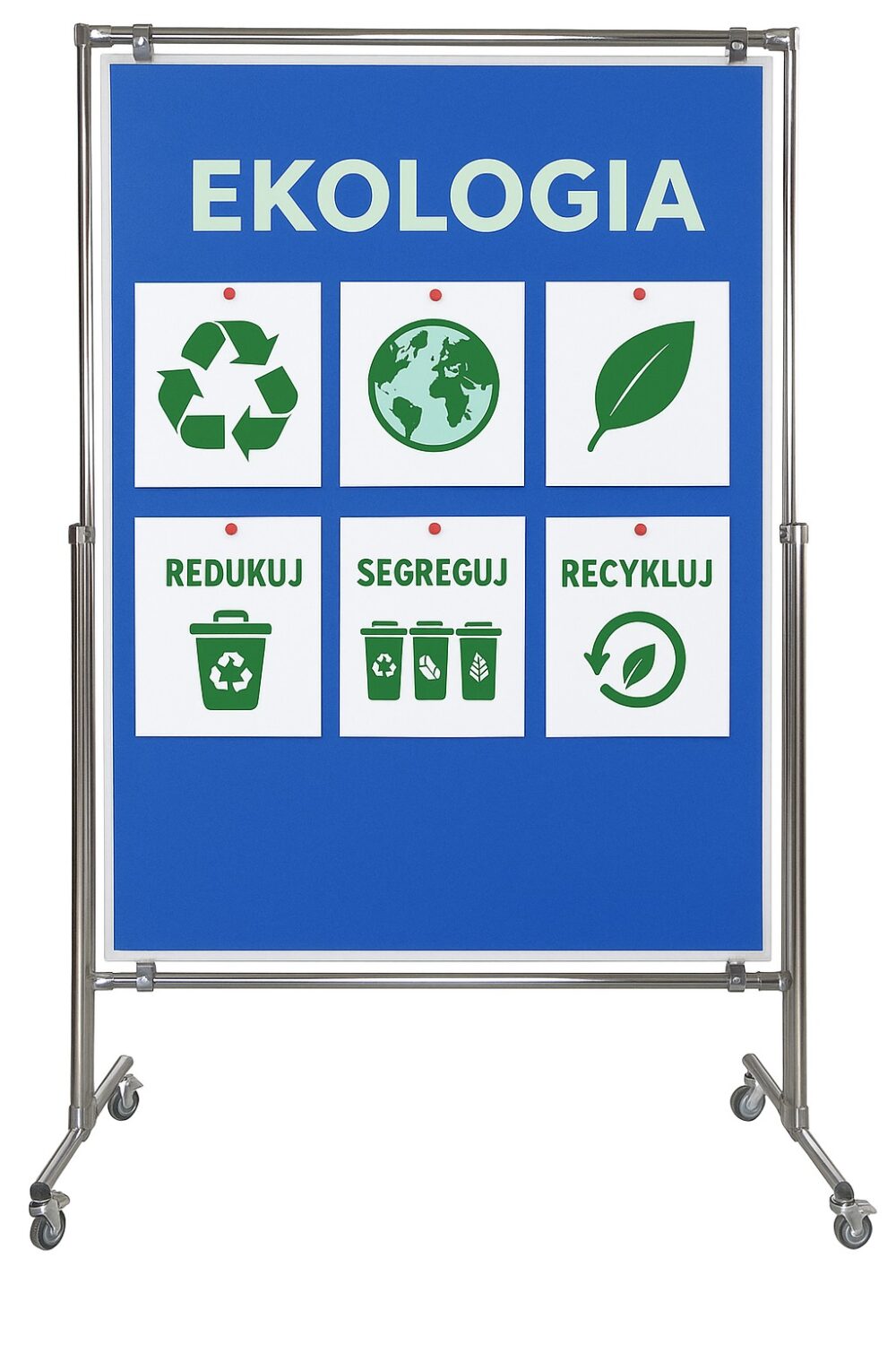 Tablica tekstylna dwustronna w stelażu 100x80x190cm - obrazek 11