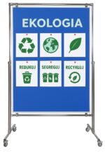 Tablica tekstylna dwustronna w stelażu 100x80x190cm - obrazek 11