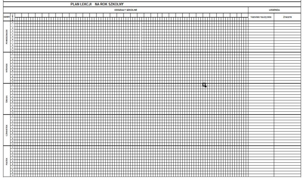 Tablica magnetyczna z grafiką w ramie aluminiowej 200x100cm Plan Lekcji + znaczniki dla nauczycieli - obrazek 12