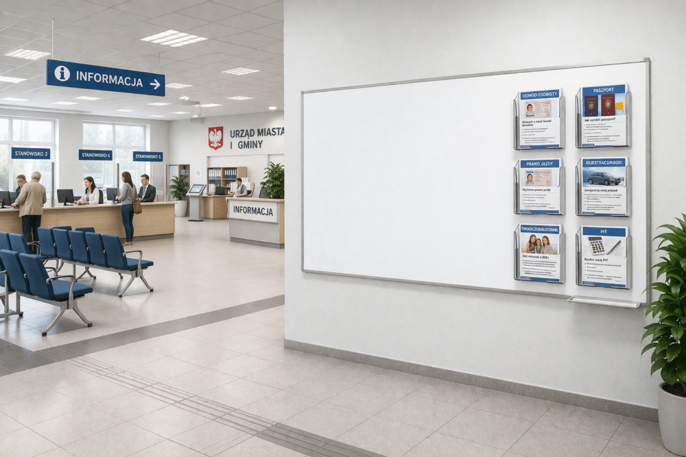 Kuweta tablicowa, plexi magnetyczna kieszeń wisząca A4 PION - obrazek 3
