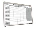Tablica suchościeralna-magnetyczna planer tygodniowy 100x70 cm rama ALU