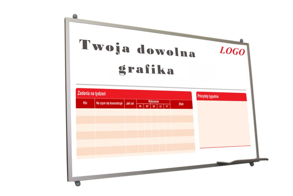 glowne Tablica suchościeralna-magnetyczna z dowolną grafiką 140x100 cm ramaALU - obrazek 1