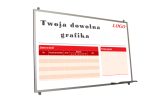 Tablica suchościeralna-magnetyczna z dowolną grafiką 140x100 cm ramaALU