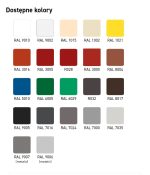 Gablota magnetyczna dwudrzwiowa 170x120 plecy kolor RAL - obrazek 3