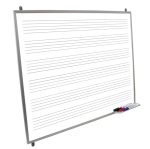 Tablica suchościeralna-magnetyczna z liniaturą 140x100 cm pięciolinia