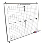 Tablica suchościeralna-magnetyczna z liniaturą 140x100 cm układ współrzędnych
