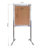 Tablica korkowa dwustronna w stelażu 100x60x190cm - obrazek 4