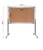 Tablica korkowa dwustronna w stelażu 100x60x190cm - obrazek 3