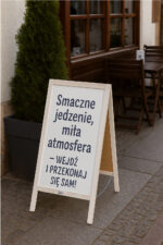 Potykacz reklamowy kredowy biały 100x50cm - obrazek 6