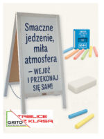 Potykacz reklamowy kredowy biały 100x50cm