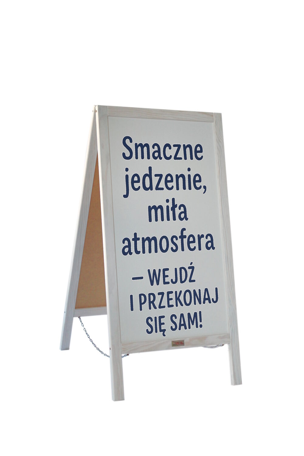 Potykacz reklamowy kredowy biały 100x50cm - obrazek 3