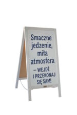 Potykacz reklamowy kredowy biały 100x50cm - obrazek 3