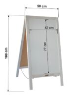 Potykacz reklamowy kredowy biały 100x50cm - obrazek 2