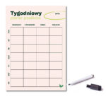 Mata suchościeralna-magnetyczna z grafiką PLANER POSIŁKÓW 40x30 cm typ B