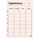 Mata suchościeralna-magnetyczna z grafiką PLANER POSIŁKÓW 40x30 cm typ B - obrazek 4