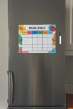 Mata suchościeralna-magnetyczna z grafiką PLAN LEKCJI 40x30 cm typ A - obrazek 3