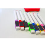 Markery suchościeralne 8 sztuk z magnesem i gąbeczką, gąbka - obrazek 3