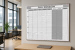 Tablica suchościeralna-magnetyczna planer miesięczny 150x100 cm rama ALU - obrazek 3