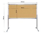 Tablica korkowa dwustronna w stelażu 300x120x190cm - obrazek 3