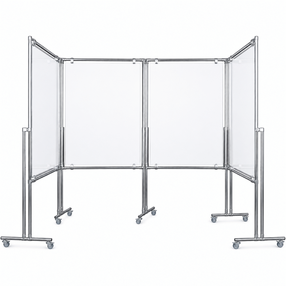 Tablica magnetyczno-suchościeralna dwustronna w stelażu 300x100x190cm - obrazek 10